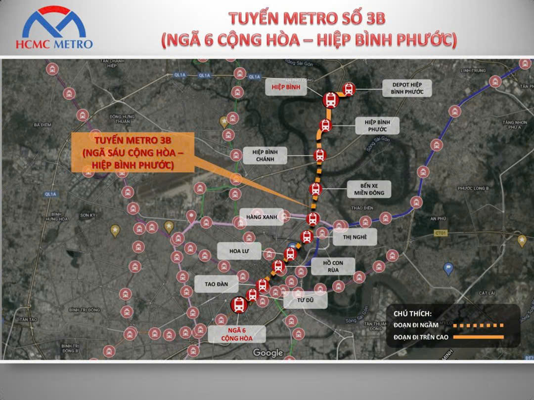 Sơ bọ tuyến metro só 3B