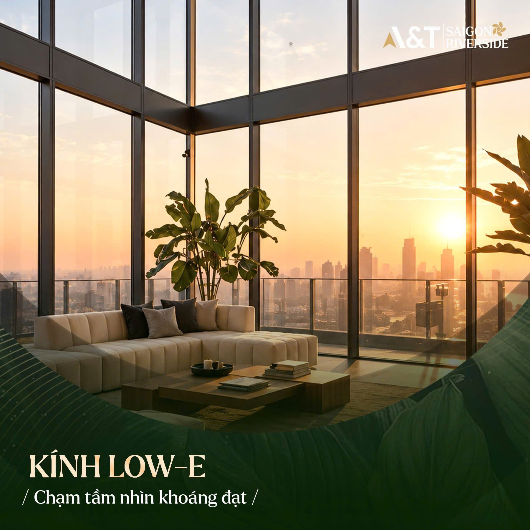 kính Low-E 2 lớp đắt giá cho căn hộ at saigon riverside